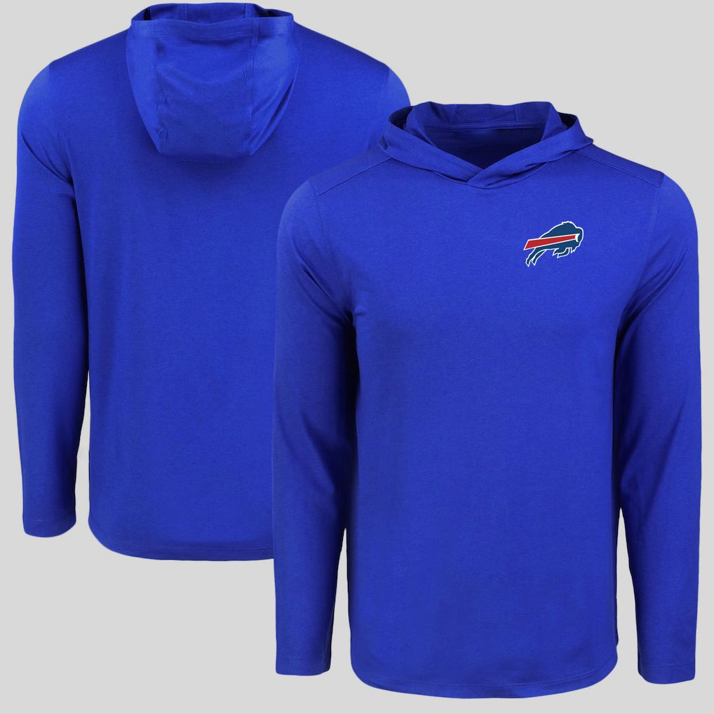 Men 2026 NFL Buffalo Bills Hooded long sleeved T-shirt blue 06->nfl t-shirts->Sports Accessory